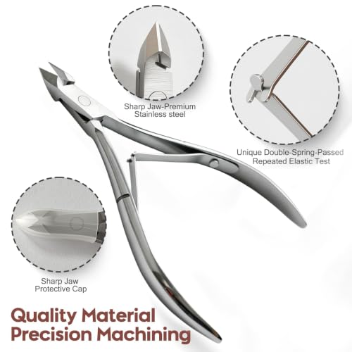 Cuticle Trimmer with Pusher & Cutter Set, 2 Piece Cuticle Trimmer 2-Piece Set