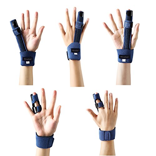 Finger Extension Splint for Trigger Finger, Mallet Finger, Finger Knuckle Immobilization, Finger Fractures, Wounds, Post-Operative Care and Pain Relief (10) 10