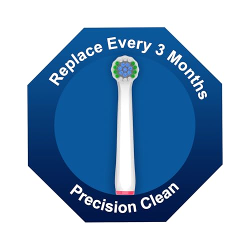 Replacement Heads Compatible with Oral B Pro 1000/500/Genius x/Smart 1500 Electric Toothbrush, 8Pcs Precision Refills for Sensitive Care, 8Pcs Cross Clean for Deep Clean (White) White 16 Count (Pack of 1)