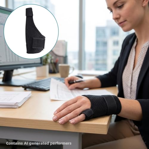 1PCS Pinky Finger Splint, Hand Splints for Straightening Fingers, Pinky Finger Brace, Pinky Splint for Arthritis, Tendonitis, Metacarpal Support, Adjustable Splint for Pinky Finger(Black)(Right) Right