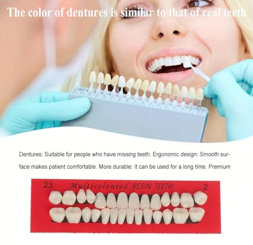 Dentures Fake Teeth DIY Kit Easy and Convenient DIY Fake Teeth Repair Missing Teeth or DIY Full Denture Kit Fake Teeth Top and Bottom Temporary Fake Teeth