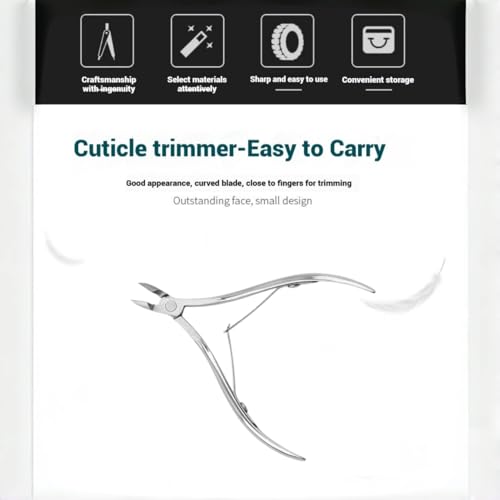 2 Pcs Professional cuticle trimmer, Cuticle Nippers Cuticle Cutter – Stainless Steel Cuticle Nippers with Pointed Blades – Essential Nail Tools for Manicure and Pedicure