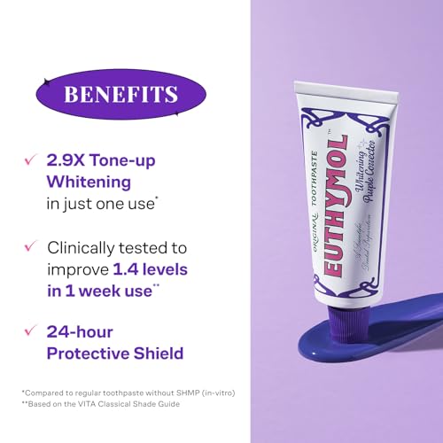 EUTHYMOL Vintage Purple Whitening Duo - Purple Toothpaste & Gold Squeezer