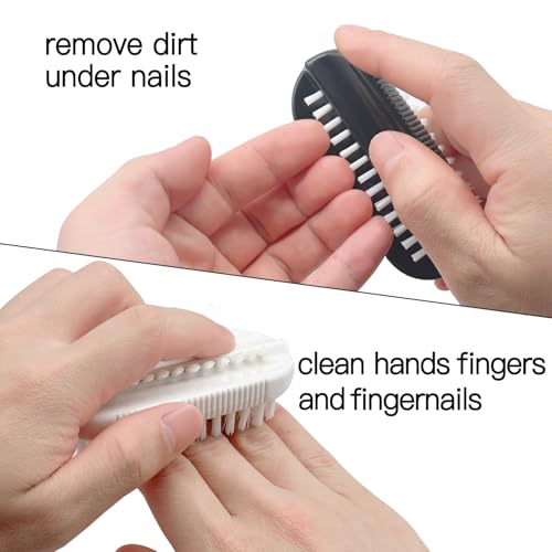 Nail Brush for Cleaning Fingernails Two Sided Hand Fingernail Scrub Brush Soft Stiff Bristles Nail Scrubber Brushes for men women kids,4 PCS