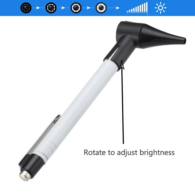 Slimline Stainless Pocket Otoscope, Handheld Ear Scope Otoscope with Soft LED Light & 7 Specula Tips for Kids Adults Pets Animals - BeesActive Australia