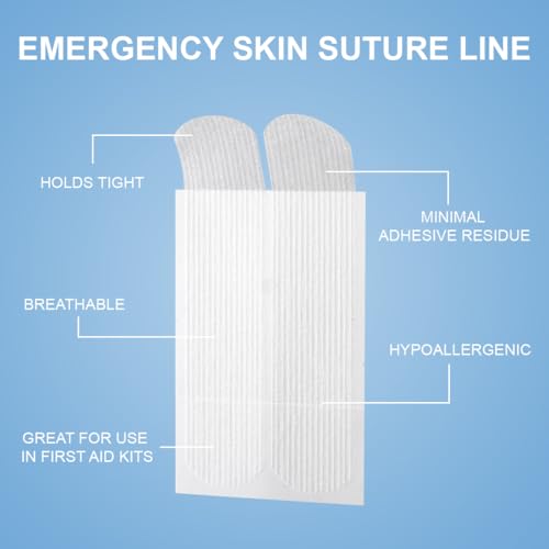44 Wound Closure Strips 0.8in x 4 in Sterile Strip Adhesive Skin Closures Repair Wounds Without Stitches