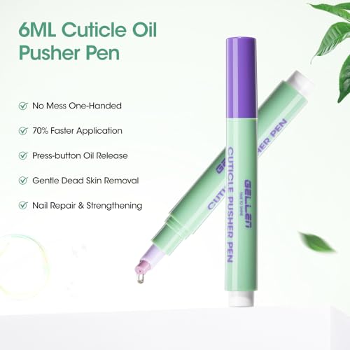 GELLEN 2Pcs Cuticle Pusher Oil Pen for Exfoliating & Hydrating Fresh - 2Pcs