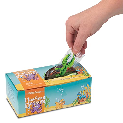 SmileGoods FlosSeas Flosser, Individually Wrapped, Pack of 200 & SmileGoods Giraffe Flossers, Individually Wrapped, Box of 200