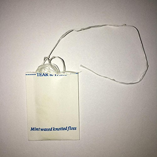 Individually Wrapped Fresh Mint Waxed Nylon Floss - Patented Plaque Grabbing Technology - Vegan - 50 Count