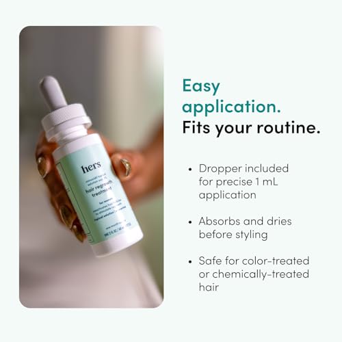 hers Hair Regrowth Treatment, Minoxidil 2% for Women, Unscented, 2 Pack Serum