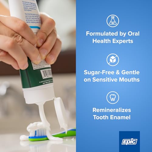 Epic Dental Sugar Free Oral Care Set – 144-Piece Spearmint Gum, 360 Peppermint Mints, 2 Tubes Spearmint Fluoride Toothpaste – Aspartame Free, Dentist Approved, Helps with Dry Mouth & Cavity Care
