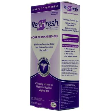 RepHresh Vaginal Gel, Odor Eliminating Gel, 4 ea (Pack of 2) - BeesActive Australia