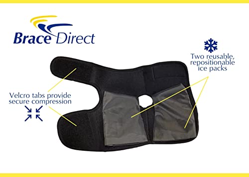 Air Foot Wrap (Large) + Reusable Foot Ice Pack (Large)- Pain Relief for Achilles Tendinitis, Foot Pain, Sprains & Injury
