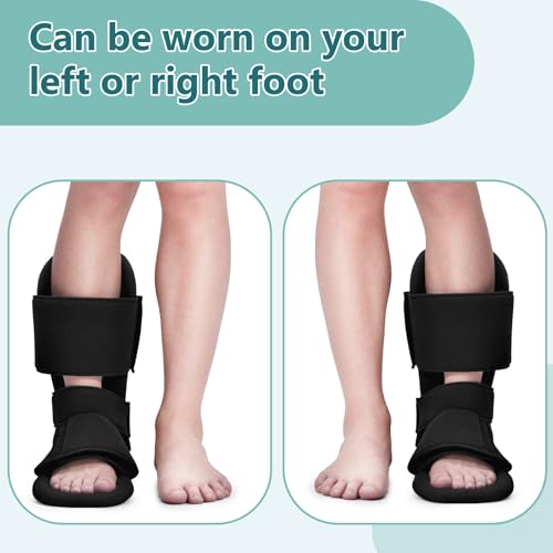 Estinko Plantar Fasciitis Night Splint – Adjustable Night Splint for Plantar Fasciitis Women & Men, Relieve Heel Pain, Achilles Tendonitis, Drop Foot Support Black Large