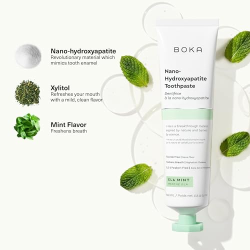 Boka Toothpaste - Fluoride Free Toothpaste, Nano Hydroxyapatite Toothpaste Value Pack (12 Ounce) A. Ela Mint