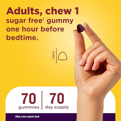 Nature Made Zero Sugar Melatonin 5mg, 70 Sugar Free Melatonin Gummies 70 Count (Pack of 1)