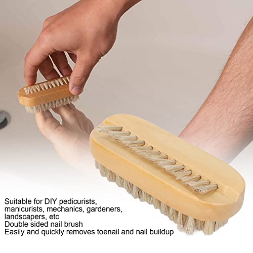 Nail Brush Wooden Two-sided Hand and Nail Brush Fingernail Brush for Nail Cleaning and Scrubbing Fingernail & Toenail brushes for Women, Men, Girls, Manicure Pedicure Nail Scrubber Home & Salon