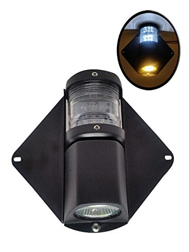 Pactrade Marine Waterproof LED Combo Masthead And Deck Light Vertical Mount For Sailboat Boats Up To 12M, G4 Type Bulb and LED Type - BeesActive Australia