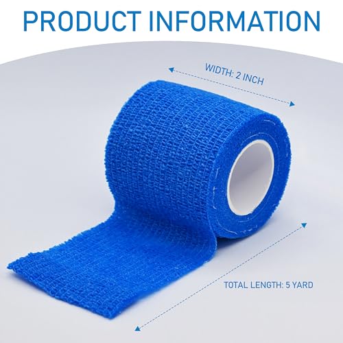 15 Pack Self Adhesive Bandage Wrap 2 Inch x 5 Yards (Mix) Mix-15