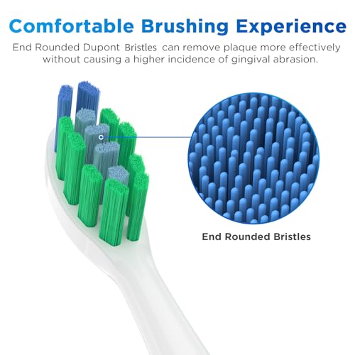 Replacement Brush Heads for Waterpik Sensonic Complete Care Toothbrush White(pack of 10)