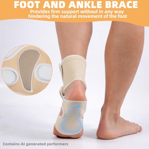 1 PCS Drop Foot Brace, Adjustable Ankle Brace, Foot Brace For Injured Foot, Ankle Foot Orthosis With Support, Comfortable And Breathable Ankle Support, Foot Supports For Walking(Left) Left
