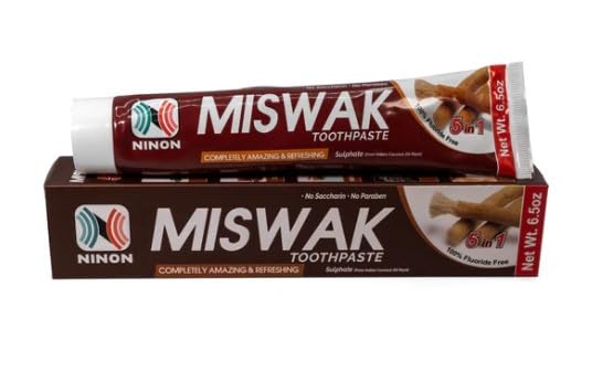Miswak Toothpaste (6.5oz)- 3 Pack- 5in1; Made with Moringa, Cinnamon, Miswak Extract, Olive, and Honey; 100% Fluroride Saccharin and Paraben Free