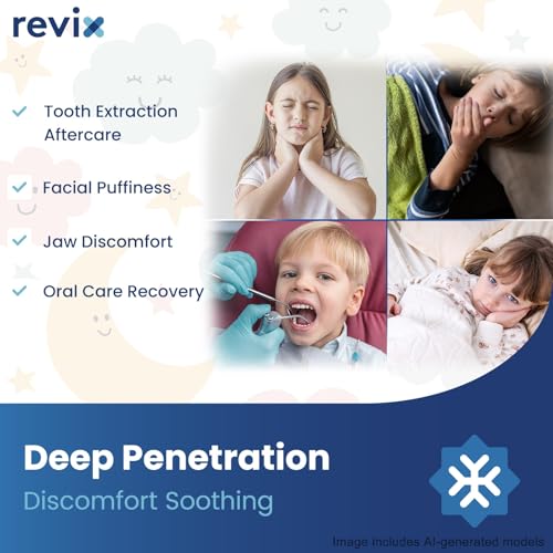 REVIX Kids Teeth Ice Pack Head Wrap for Tonsillectomy & Wisdom Teeth Pink