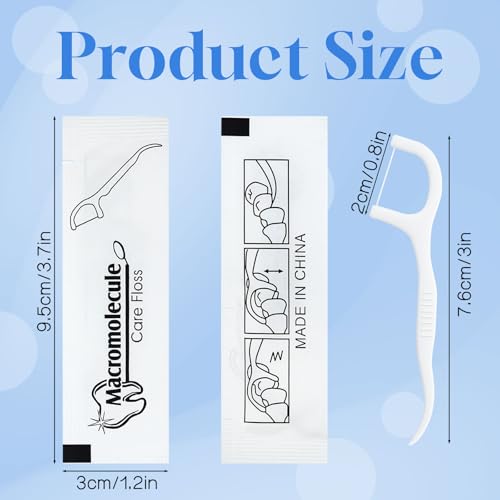 Individually Wrapped Dental Floss Picks Bulk Flossing Sticks (1000 Pack) 1000