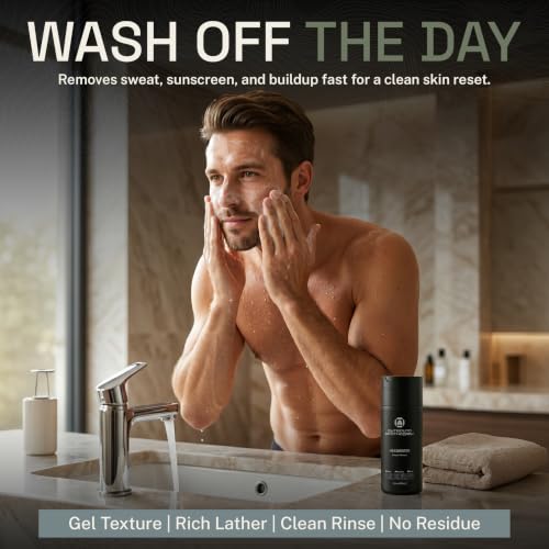 Enzyme Powered Face Cleanser for Men - Deep Pore Cleansing - 5oz