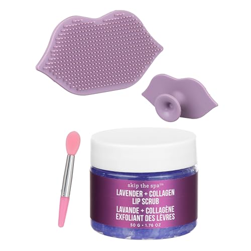 2pc Lavender & Collagen Lip Scrub Set - Smoothing & Plumping 50g 1.76 oz