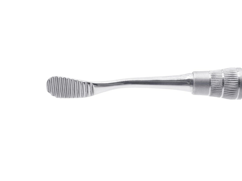 Pomee Miller Bone File #21, Surgical Instrument for Bone Contouring in Dental Procedures, Double-Ended (Cross-Cut & Smoothing Ends), Lightweight 9.5mm Hollow Handle, 702-210