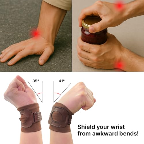 Aider Daily Grip Zero Wrist Brace – TFCC Tear & Wrist Support, Pain Relief– Sports, Work & Daily Use, Physical Therapist-Designed (Brown) Brown