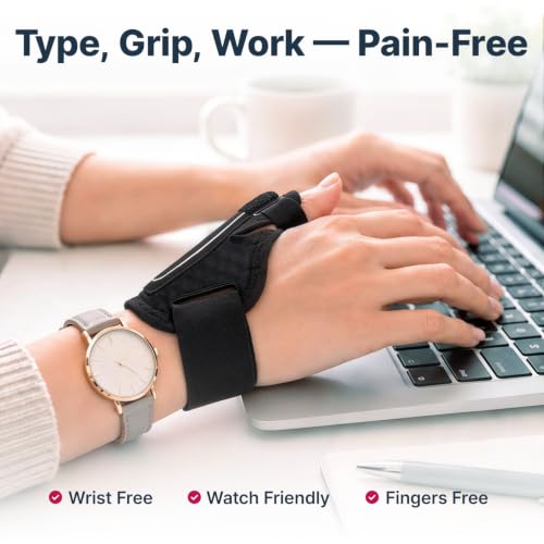 Fit Geno Thumb Brace, Thumb Spica Splint for De Quervain's Arthritis Trigger Thumb Tendonitis, CMC Thumb Stabilizer Full Wrist Mobility — Gray, Right Hand, Small (Palm 6.2"-7.5") Small - Right Hand