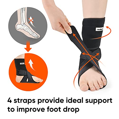 NEOFECT Drop Foot Brace - Adjustable AFO Ankle Brace for Walking & Stroke Recovery, Breathable Material for Ankle and Foot Support, Comfortable Design (Large/Left) LEFT Large / Left