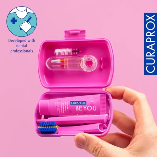 Curaprox Ortho Travel Set, Pink, Set with CS 5460 Ortho, Toothpaste, IDB