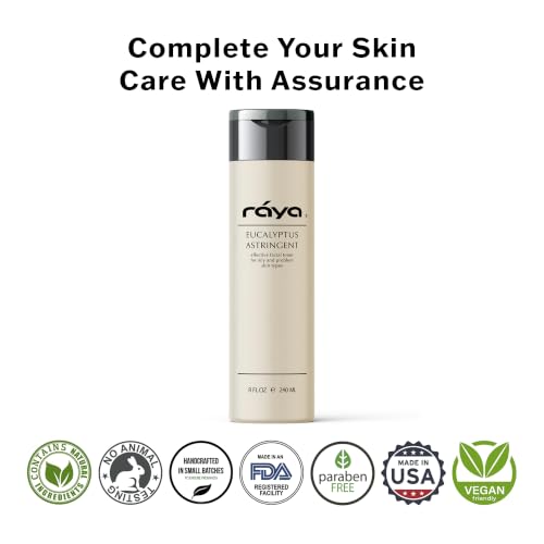 RAYA Eucalyptus Astringent with AHA 8 oz (G-207) | Exfoliating Glycolic Facial Toner for Oily and Break-Out Skin | Helps Balance pH and Dry Up Blemishes | Made with Alpha Hydroxy Acids 8 Fl Oz (Pack of 1)
