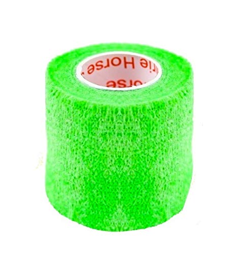2 Inch Vet Wrap Tape Bulk (Blue, Neon Green, Neon Pink, and Black Paw Prints on Blue, Neon Green, Neon Pink) (Pack of 6) Self Adhesive Adherent Adhering Flex Bandage Grip Roll for Dog Cat Pet 6 Rolls Assorted 2 - BeesActive Australia