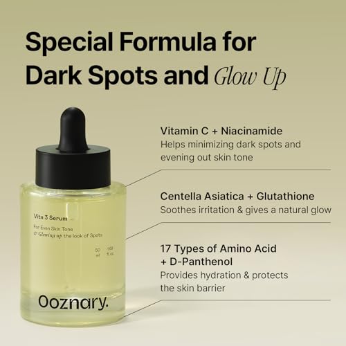 Vita 3 Serum with Vitamin C Derivatives and Niacinamide plus Glutathione for Uneven Skin Tone & Dull Skin | Korean Skin care | 1.69 fl.oz 50ml 1.69 Fl Oz (Pack of 1)