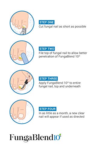 FungaBlend 10 - Antifungal Medication:1% Tolnaftate and 10 Plant Medicines -Toenail Fungus Treatment for Nail Repair Gel, Athletes Foot, Jock Itch, Ringworm -Topical Solution for Toe and Finger Nail - BeesActive Australia