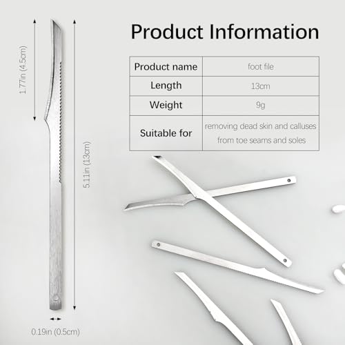 6-Piece Pedicure Knife Tools Kits, Professional Stainless Steel Foot Scrubber Set, Foot Scraper Kit for Removing Dead Skin and Calluses, Suitable for Men and Women, Superior Pedicure Tools