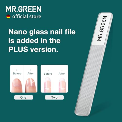 MR.GREEN Nail Clippers Stainless Steel Anti Splash Fingernail Cutter Manicure Tools Bionics Design Pedicure Scissor Nail Trimmer (Nail Clipper (Large)+Nail File) Nail Clipper (Large)+nail File
