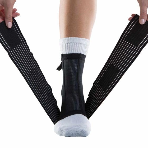 DonJoy Performance Figure 8 Ankle Sleeve with Straps for Moderate Support - Ankle Sprains, Strains, Inflammation, Swelling, Pain Large - BeesActive Australia