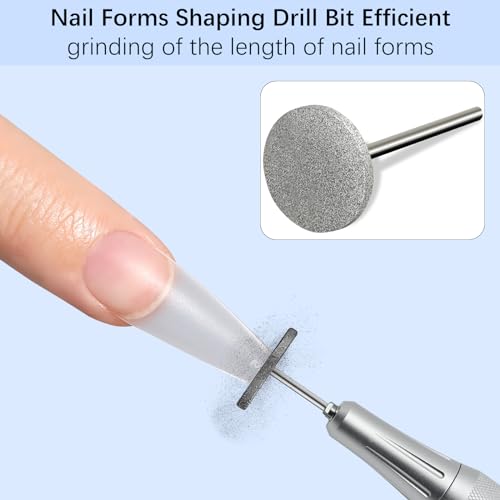 Sanding Disc Nail Drill Bits,Diamond Carbide Nail Drill Bit,Professional Manicure & Pedicure Sanding Polishing Bits for Shaping Nail Forms,Cracked Skin Callus Removal for Home Salon & DIY Large Flat Head