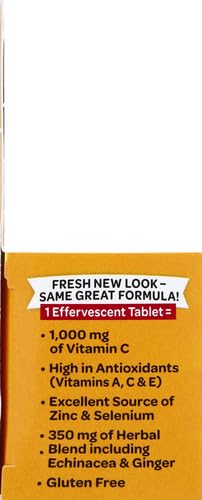 Airborne Very Berry Effervescent Tablets, 10 Count - 1000mg of Vitamin C - Immune Support Supplement