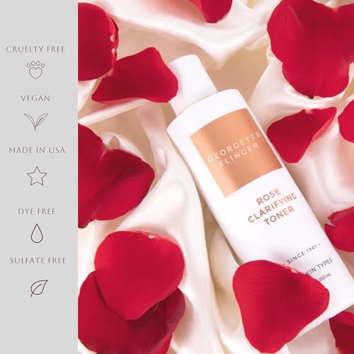 Rose Clarifying Toner - Deep Cleansing Facial Toner, pH Balancing, Moisturizing Formula with Witch Hazel and Aloe for Deep Pore Cleansing, Hydration, and Skin Repair - 6.7 oz by Georgette Klinger 6.7 Fl Oz (Pack of 1)