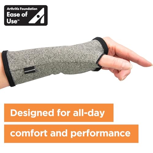 IMAK Brownmed Compression Arthritis Wrist Sleeve - Arthritis Compression Glove - Hand Compression for Carpal Tunnel & Tendonitis - Fingerless Wrist Brace & Support for Working & Gaming - Small