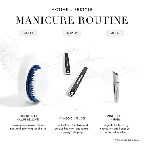 Tweezerman Exclusive Nail Brush & Hand Callus Stone Evening Blue