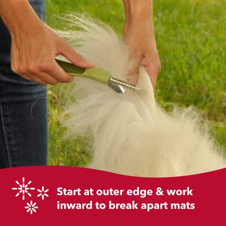 Coastal Pet Safari Dog De-Matting Comb - Serrated Stainless Steel Grooming Tool for Dogs with Medium to Long Hair - Keeps Coats Smooth & Soft - One Size - BeesActive Australia