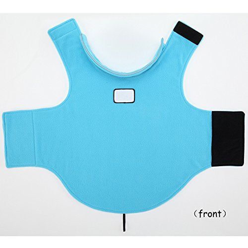 Creation Core Windproof Plush with Sport Vest Dog Clothes Night Reflective Jacket Pet Keep Warm Jacket No Pull No Choke Design Eco-Friendly for Small and Large Big Dog (M, Blue) Medium - BeesActive Australia