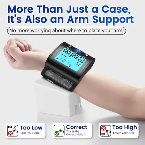 GUAEVER Wrist Blood Pressure Monitor with Backlit LCD Display, FDA Cleared